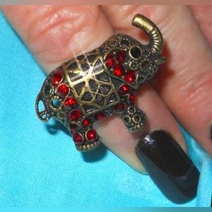 Red Crystal Elephant Ring  Must Bundle